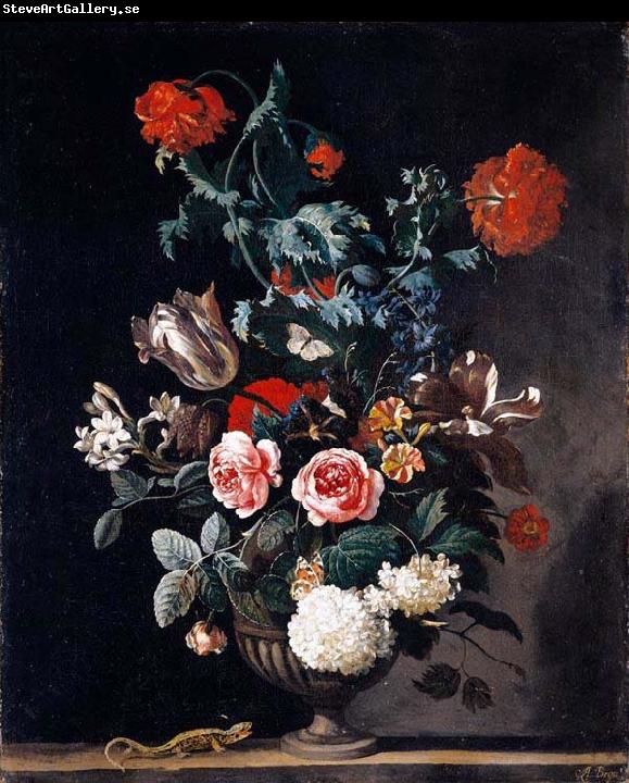 Abraham jansz.begeyn Flowers in a Stone Vase